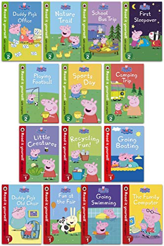 Peppa Pig Read It Yourself with Ladybird 14 Books Children Collection Set for Level 1 and 2